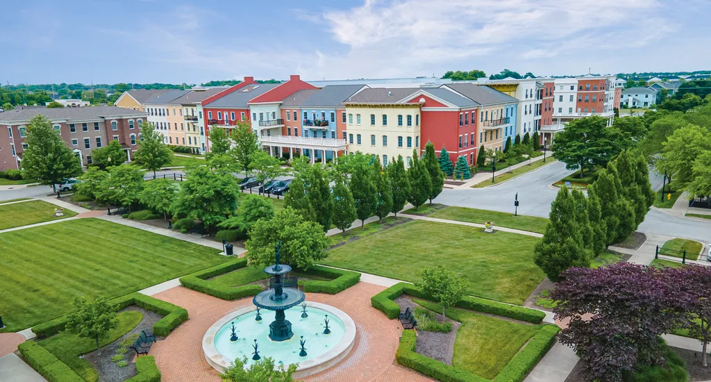 The Stratford Carmel Indiana | Fountain Exterior 2021-03-ps