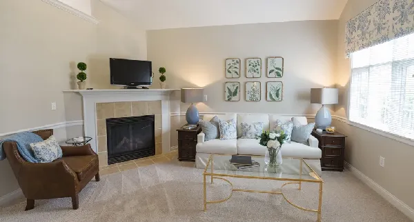 The Stratford Carmel Indiana | Cottage Home Living Room 32